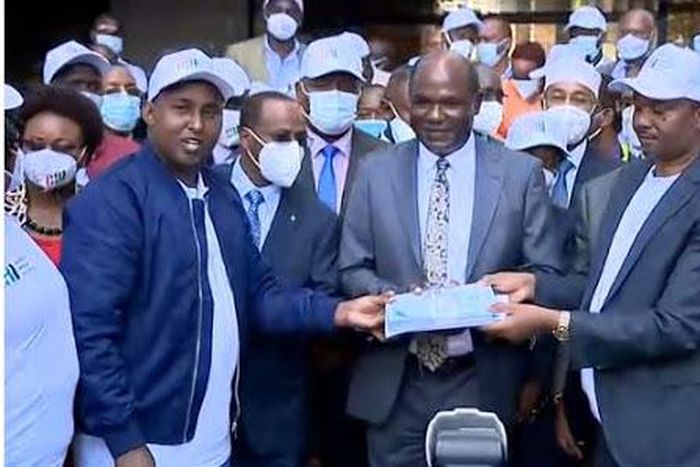 BBI Secretariat present signatures to IEBC at a past event