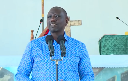 Deputy President William Ruto at the St. Patrick’s Catholic Church in Kilifi County