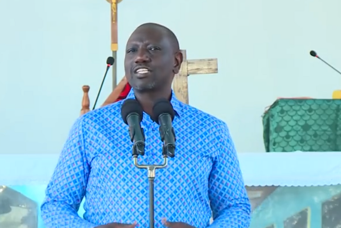 Deputy President William Ruto at the St. Patrick’s Catholic Church in Kilifi County