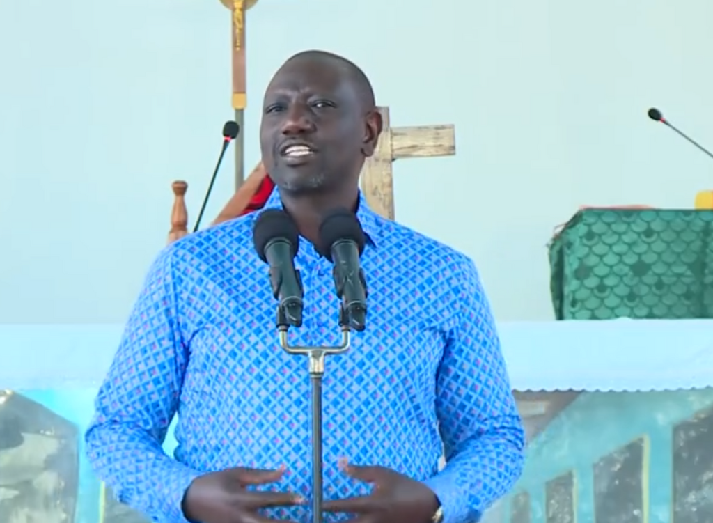 Deputy President William Ruto at the St. Patrick’s Catholic Church in Kilifi County