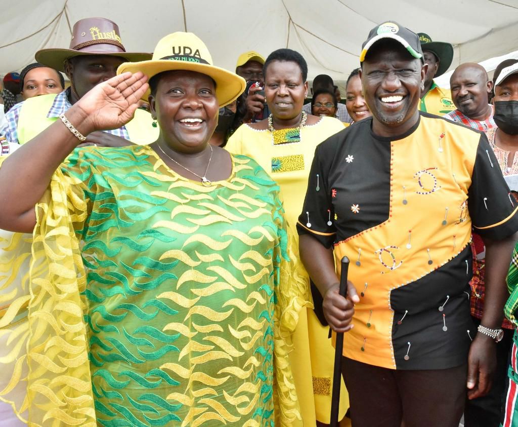 Deputy President William Ruto with Kajiado East MP Peris Tobiko