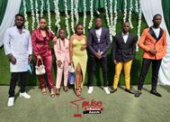 Pulse Comedy Influencer of the Year Crazy Kennar and his crew at the Pulse Influencer Awards ceremony in Nairobi