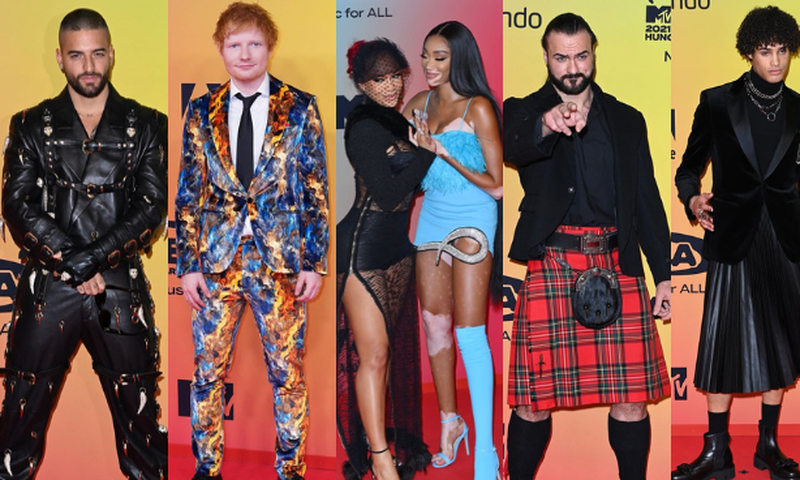 Best dressed celebrities at the 2021 MTV EMA Awards [Photos courtesy of Getty]