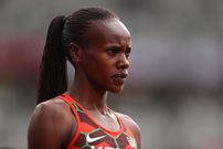 TOKYO, JAPAN - JULY 30: Eunice Jepkoech Sum of Team Kenya looks on prior to the round one of the Women's 800m heats on day seven of the Tokyo 2020 Olympic Games at Olympic Stadium on July 30, 2021 in Tokyo, Japan. (Photo by Christian Petersen/Getty Images)