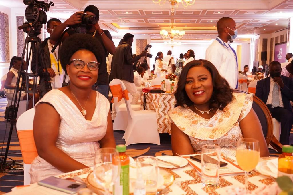 Head of Personal Banking at Stanbic Bank, Dr Silpah Owich with Mama Ida Odinga at Akothee Foundation's 1-year anniversary celebration
