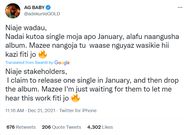 Nigerian star Adekunle Gold posts in Sheng', Kenyans react