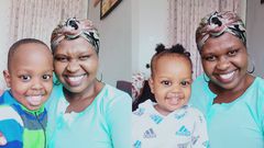 Jemutai with her Kids