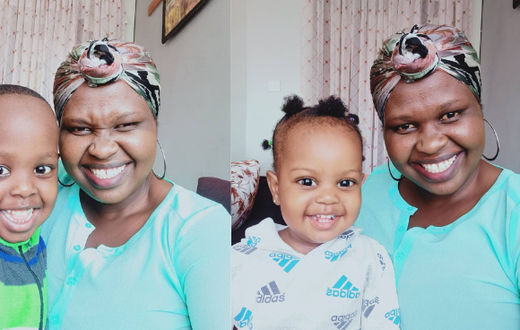 Jemutai with her Kids