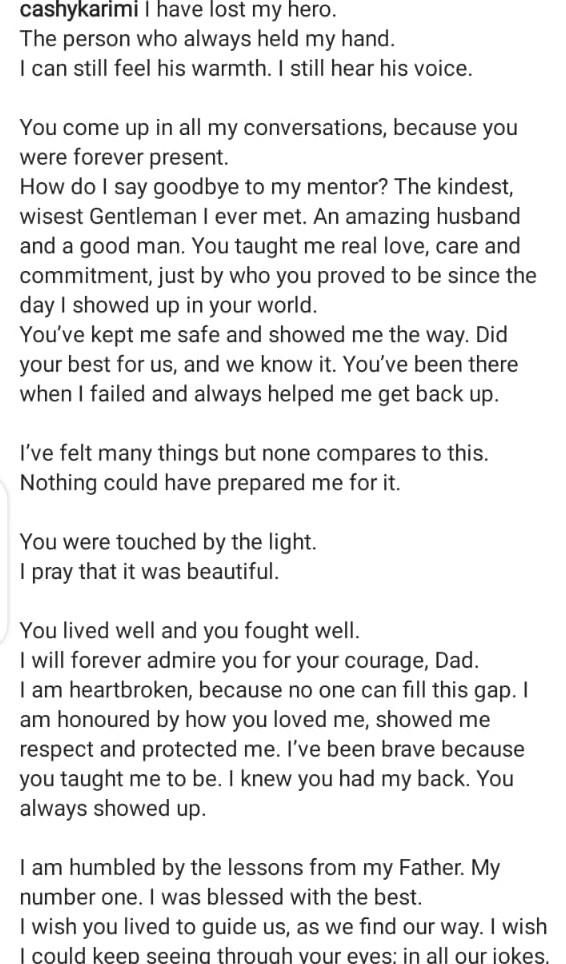 Miss Cashy in mourning