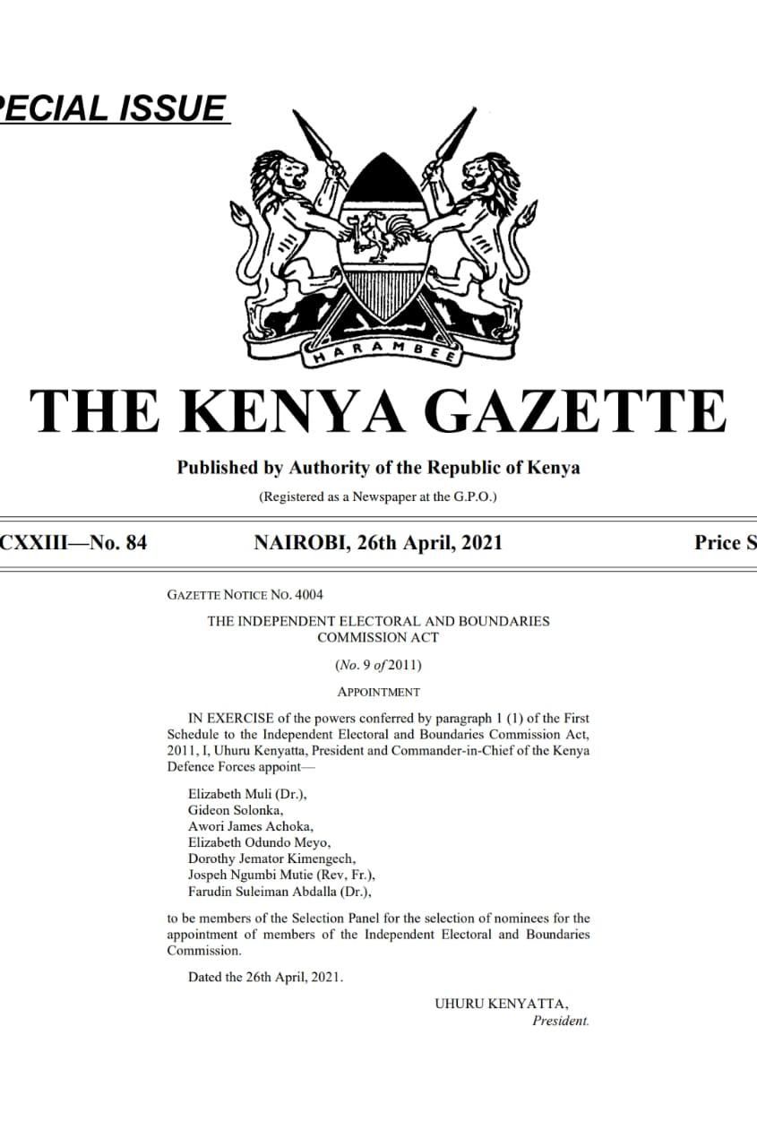 Gazette Notice