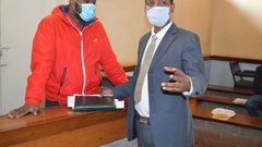 Blogger Edgar Obare and his lawyer Titus Munene