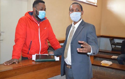 Blogger Edgar Obare and his lawyer Titus Munene