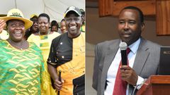 Deputy President William Ruto with Kajiado Eats MP Peris Tobiko and the MP's husband Kishanto Ole Suuji