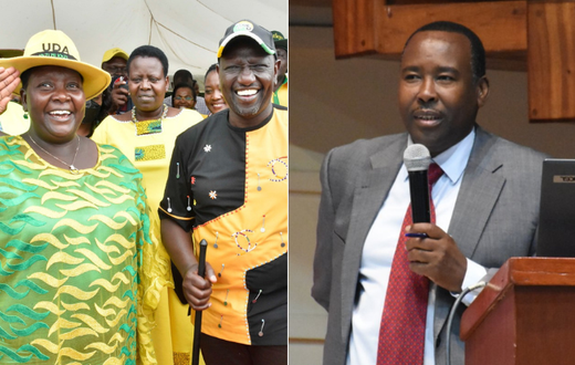 Deputy President William Ruto with Kajiado Eats MP Peris Tobiko and the MP's husband Kishanto Ole Suuji