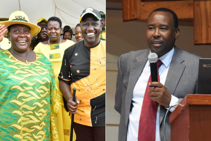 Deputy President William Ruto with Kajiado Eats MP Peris Tobiko and the MP's husband Kishanto Ole Suuji