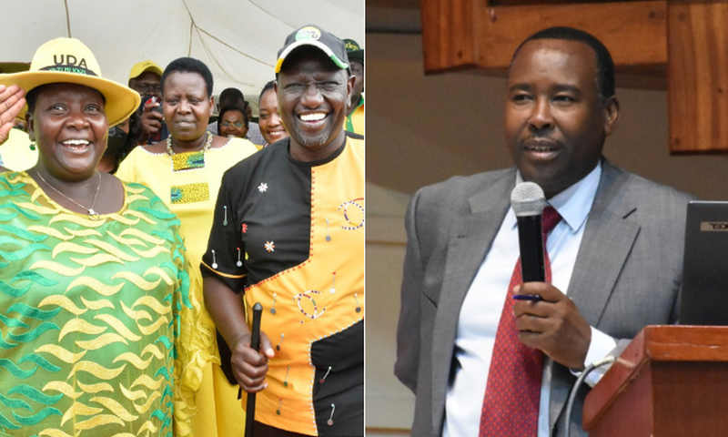 Deputy President William Ruto with Kajiado Eats MP Peris Tobiko and the MP's husband Kishanto Ole Suuji