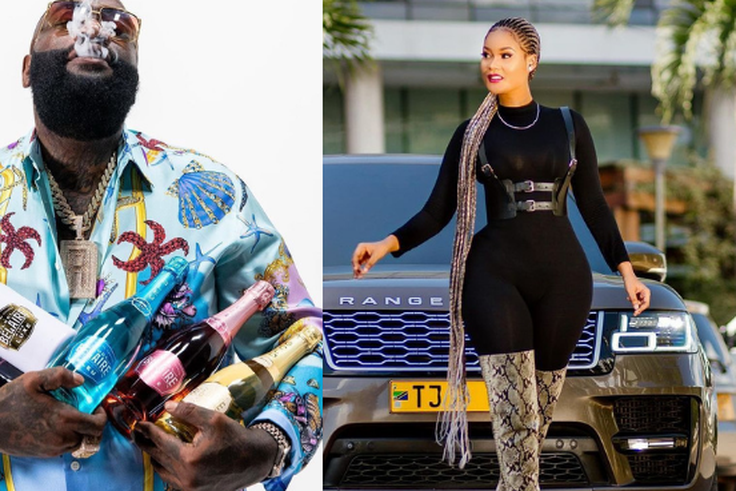 Rick Ross and Hamisa Mobetto. Rapper Rick Ross raises eyebrows with Comments on Hamisa Mobetto’s Photos (Screenshots)