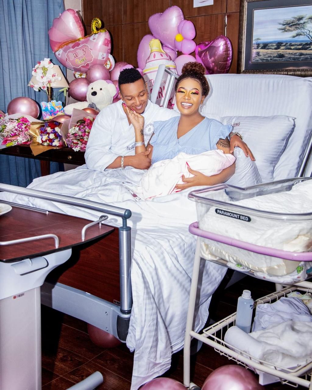 Vera Sidika, Brown Mauzo and their daughter Asia