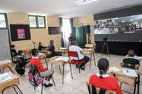 Uhuru in Westlands Primary for Virtual meeting with UK Prime Minister