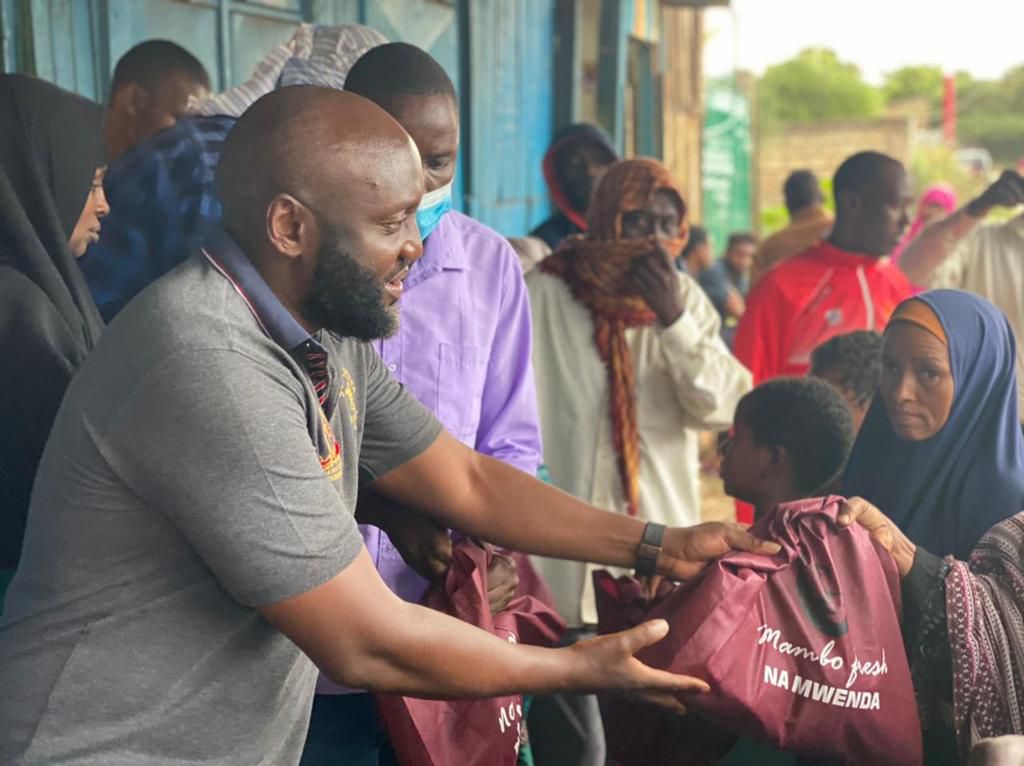 Politician Mwenda Thuranira puts smiles on faces of Isiolo residents with food donation on Mother's Day (Photos)
