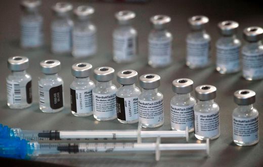 Vials of the Pfizer-BioNTech Covid-19 vaccine.