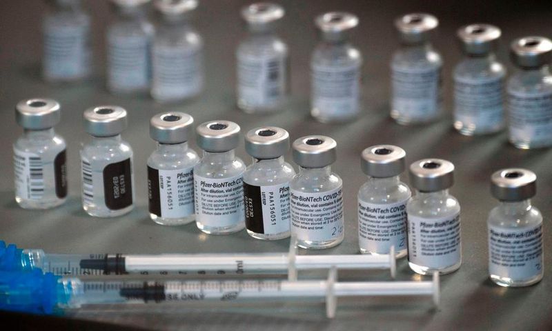 Vials of the Pfizer-BioNTech Covid-19 vaccine.