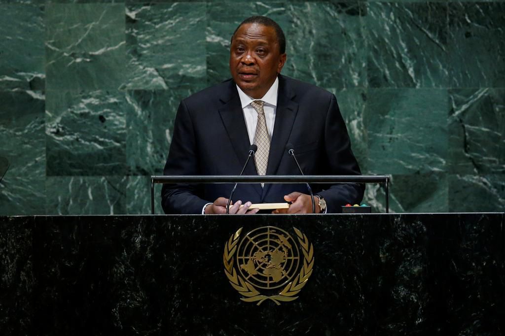 Kenya's President Uhuru Kenyatta addresses the 73rd session of the United Nations General Assembly at U.N. headquarters in New York, U.S., September 26, 2018.