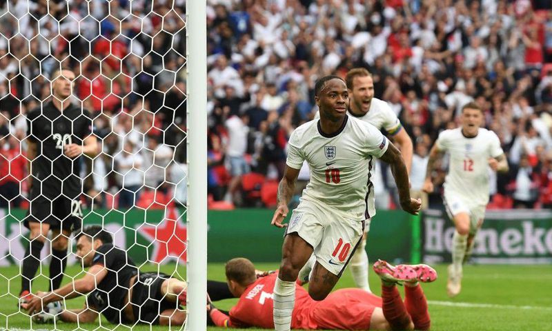 England beat Germany in the last 16 in front of 40,000 fans at Wembley
