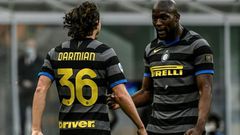 Romelu Lukaku (R) and Matteo Darmian (L) were both on target for Inter against Genoa.