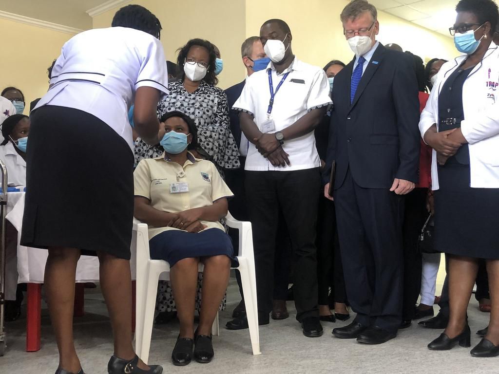 Dr Patrick Amoth becomes the first Kenyan to take Covid-19 Vaccine