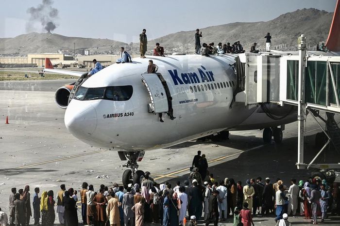 The Kabul airport in Afghanistan has become very chaotic (Global Times)