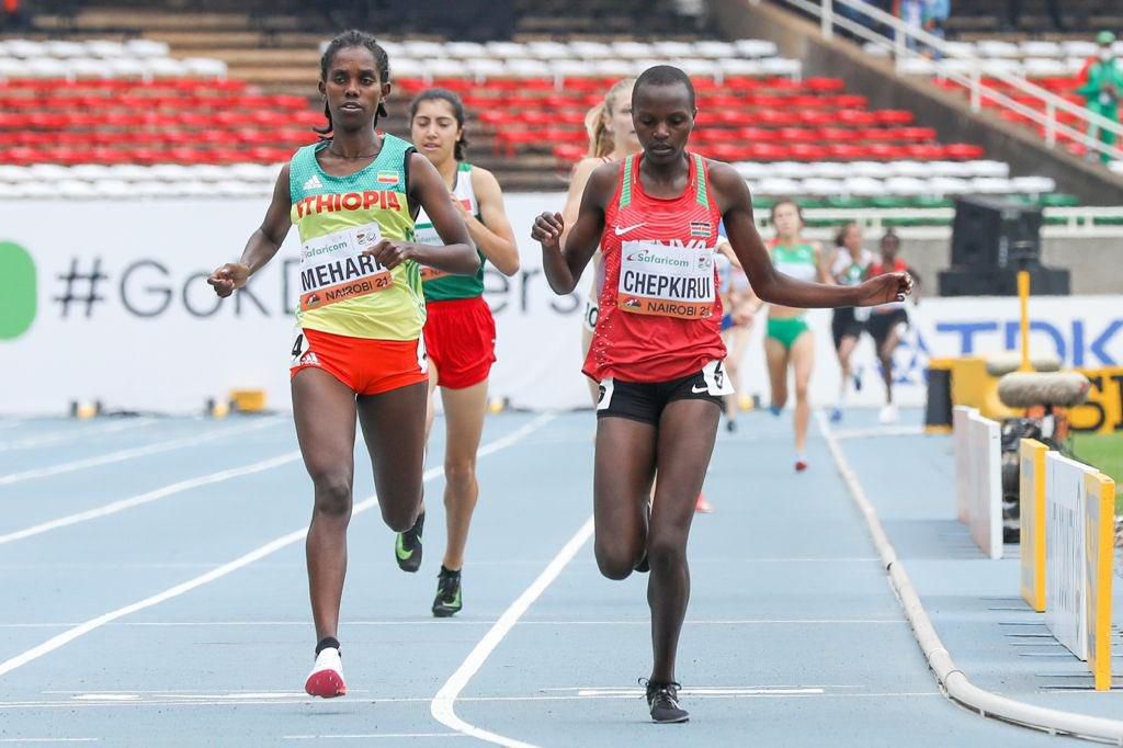 Purity Chepkirui (right).