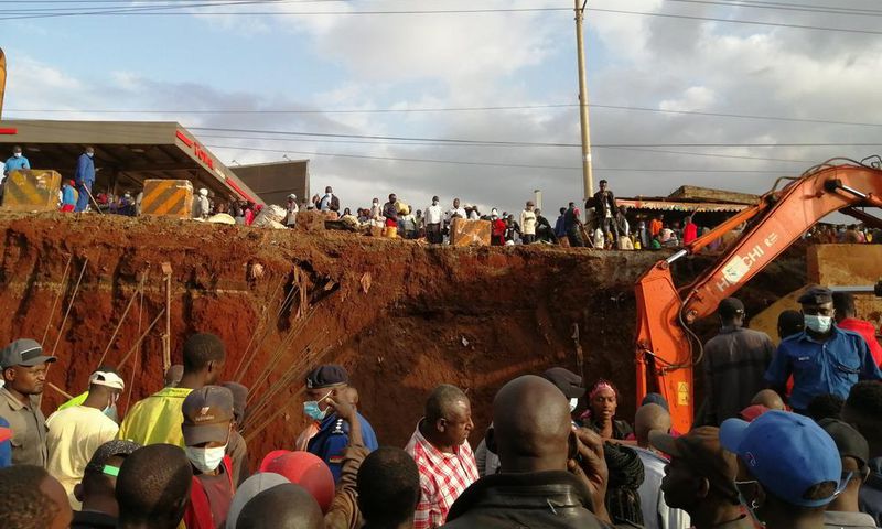 Newly constructed Kangemi Flyover collapses, several people injured, others trapped