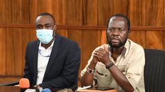 Kisumu Governor Anyang' Nyong'o during a press briefing