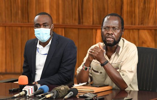 Kisumu Governor Anyang' Nyong'o during a press briefing