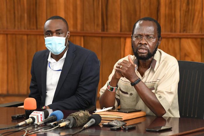 Kisumu Governor Anyang' Nyong'o during a press briefing