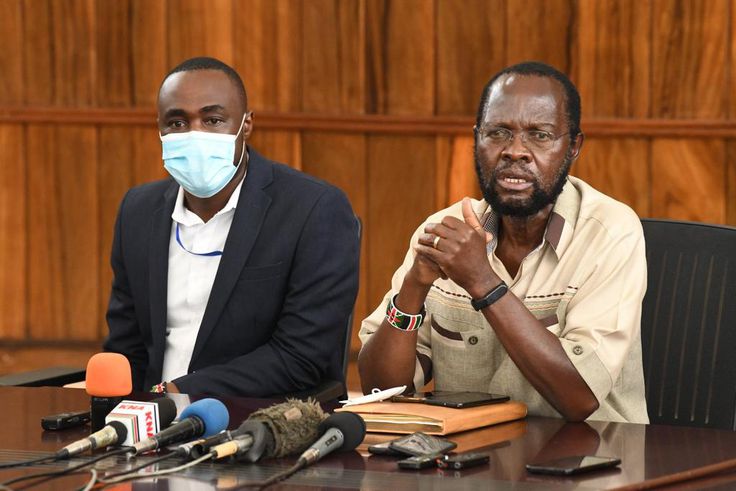 Kisumu Governor Anyang' Nyong'o during a press briefing