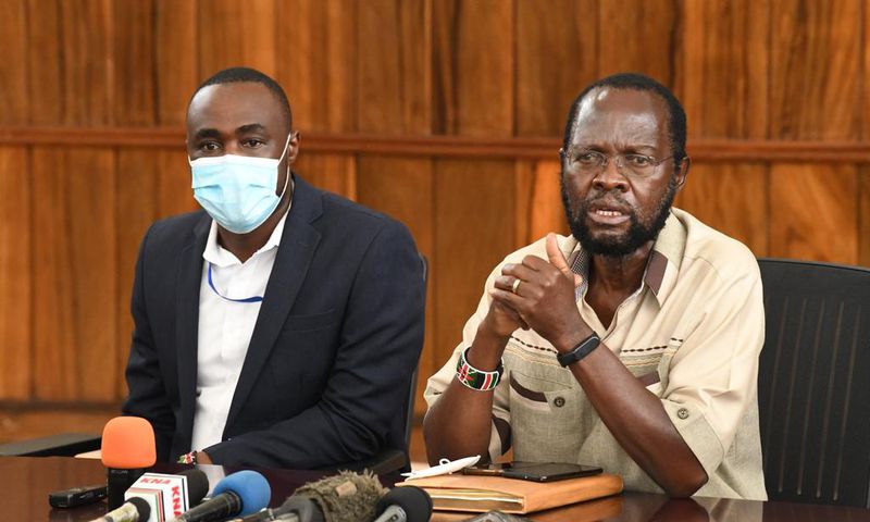 Kisumu Governor Anyang' Nyong'o during a press briefing