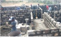 Omosh show off progress of the three-bedroom Houses he is being built