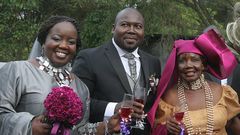Orie Rogo Manduli during the wedding of her Elizabeth Rogo
