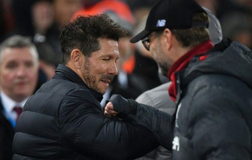 Jurgen Klopp (right) and Diego Simeone are preparing to go head-to-head in the Champions League again