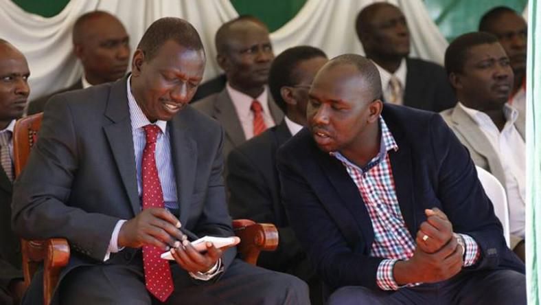 File image of DP Ruto with Elgeyo Marakwet Senator Kipchumba Murkomen (right)