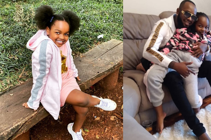 Kenyan Disc Jockey DJ Saint Kevin  and his daughter