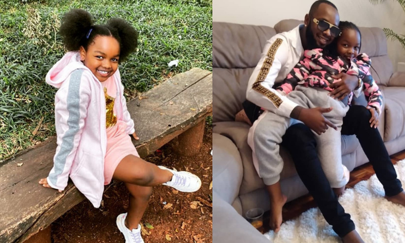Kenyan Disc Jockey DJ Saint Kevin  and his daughter
