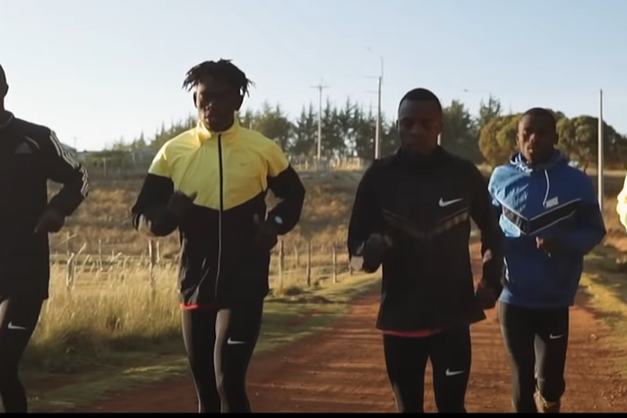 Team of duathlon athletes from Kibera