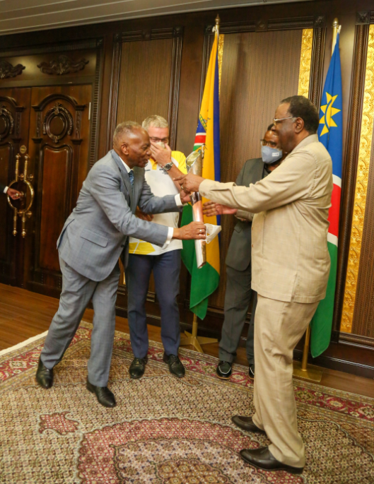 The Birmingham 2022 Queen’s Baton Relay has completed its African journey, here while at it's stop in Namibia