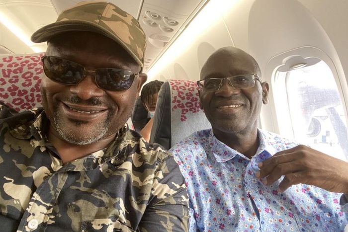 Former Harambee Stars Coach, Jacob "Ghost" Mulee with his brother in a past photo