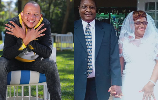 Dennis Mugo aka OJ and his Parents