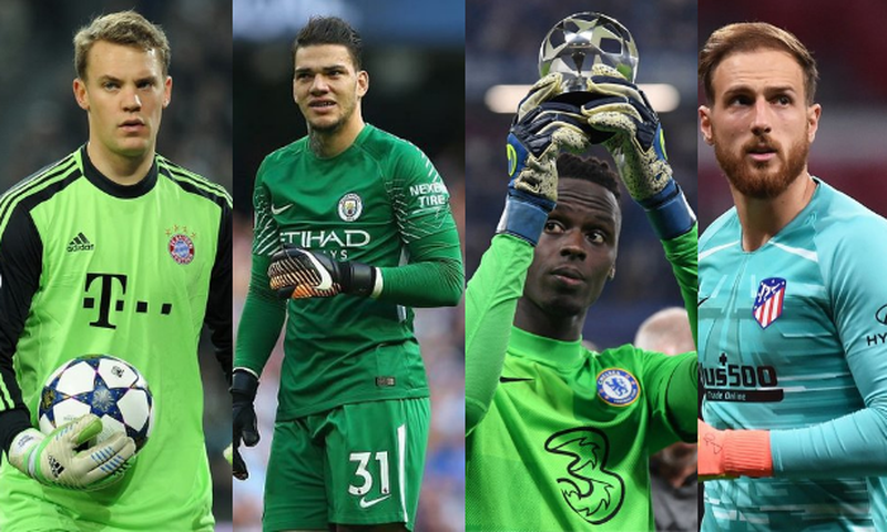 Manuel Neuer, Ederson Santana de Moraes, Edouard Mendy and Jan Oblak