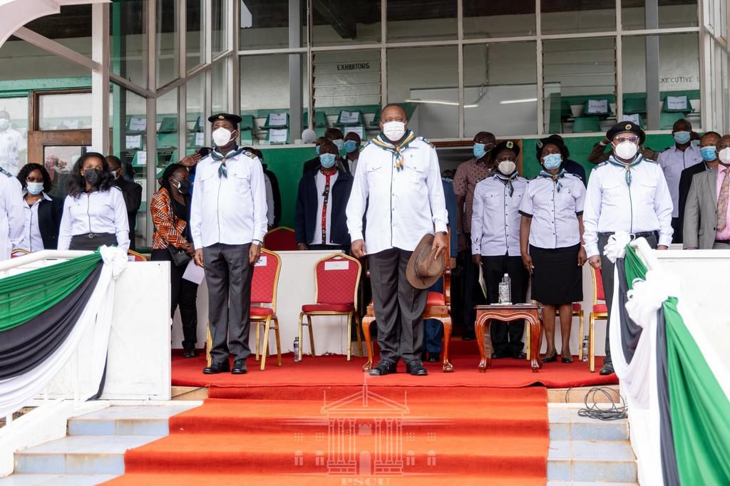 President Uhuru Kenyatta at the ASK Showground in Jamhuri, Nairobi County to preside over the official launch of 4-K Clubs in primary schools